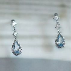 Gorgeous 925 Stamped Sterling Silver Blue Crystal Diamond Zircon Cz Dangle Earrings. They Have A Very Romantic Antique Look To Them, Also Have Them In 18kt Gold Posted In Another Listing. Last Few Pics Are For Size Reference :) Brand Newno Attached Tags. Bundle & Save! Thanks For Checking Out My Closet. Have A Happy, Safe, & Blessed Day. Blue Sapphire Crystal, Blue Diamond Earrings, Elephant Earrings, Blue Dangle Earrings, Dragonfly Earrings, Alloy Earrings, Crystal Diamond, Sparkle Earrings, Silver Jewelry Fashion