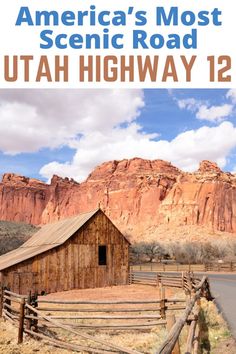 the cover of america's most scenic road utah highway 12