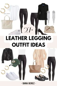 Black Leather Leggings Outfit Casual, Faux Leather Legging Outfits, Outfits With Faux Leather Leggings, Leather Leggings Outfit Casual, Fall Womens Outfits, Leather Leggings Outfit Fall, Leather Leggings Casual, How To Style Leather Leggings, Black Leather Leggings Outfit