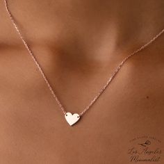 --LosAngelesMinimalist-- Heart Necklace, Necklace For Mom, Minimalist Necklace, Bridesmaid Necklace, Grandmother Necklace, Mothers Day Gifts, Gold Filled Necklace Material: High-Quality Solid 925 Sterling Silver Finish: Gold, Silver, Rose Gold The heart is finished with either 14K gold fill, rose gold fill, or 925. sterling silver. The chain comes with the same finish. On every chain, there is a 2-inch adjustable length available. 16'' chain is the most popular. We craft our jewelry with a passi Bestfriend Necklace, Small Heart Pendant, Dainty Heart Necklace, Sagittarius Necklace, Grandmother Necklace, Tiny Heart Necklace, Flower Girl Necklace, Mom Daughter Gifts, Minimalist Necklace Gold