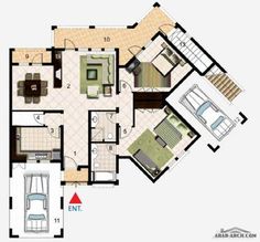 Classic House Exterior, Project House, Houses Design, Modern Architecture Building, House Layout Plans, Architectural House Plans, Building Plan