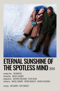 an advertisement for the movie, eternal sunshine of the spotless mind 1994 with two people standing next to each other