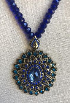 Royal blue necklace Peacock color pendant necklace Peacock | Etsy Royal Blue Necklace, Green Aventurine Necklace, Peacock Necklace, Aventurine Necklace, Peacock Color, Blue Beaded Necklace, Beads Chain, Gold Choker Necklace, Free Earrings