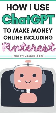 the words how i use chat to make money on line including pinterest in pink and