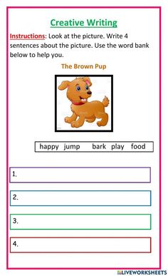 the brown puppy worksheet for kids to learn how to write and draw it