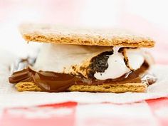 an ice cream sandwich with chocolate and marshmallows