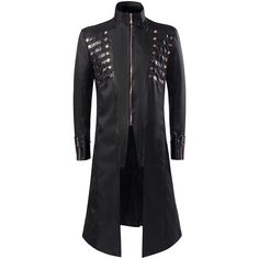 This Men's Vintage Gothic Victorian Long Tail Coat is the perfect addition to your wardrobe. Featuring a unique and stylish design, it features a front chest metal vintage button patchwork leather design for a classic look. The long length will keep you warm and comfortable, while the tails provide a unique flair. Perfect for any formal occasion or night out, this coat will make you stand out from the crowd. Please reach out if you have any questions about sizing. For custom orders, please leave