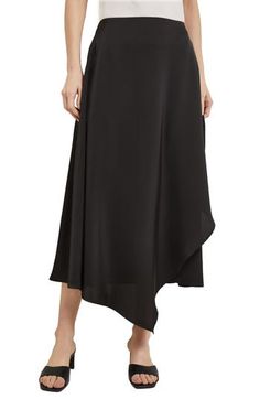 Tiered asymmetric ruffles bring head-turning charm to this maxi skirt crafted from silky charmeuse. 32"–38" length (size Extra Small) Hidden side-zip closure Unlined 100% polyester Hand wash, dry flat Imported Pre-draped Asymmetrical Skirt For Evening, Formal Asymmetrical Voluminous Draped Skirt, Elegant Asymmetrical Silk Draped Skirt, Asymmetrical Draped Voluminous Skirt For Evening, Asymmetrical Flowy Evening Maxi Skirt, Asymmetrical Silk Evening Skirt, Flowy Asymmetrical Evening Maxi Skirt, Evening Asymmetrical Flowy Maxi Skirt, Pre-draped Asymmetrical Skirt For Spring