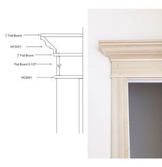 an image of a window frame with measurements for the top and bottom section on it