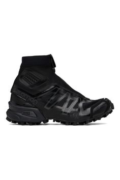 Salomon: Black Snowcross Sneakers | SSENSE Techwear Fashion, Mesh Sneakers, Sneakers Black, High Top, Density, Womens Sneakers, High Tops, High Top Sneakers, Slippers