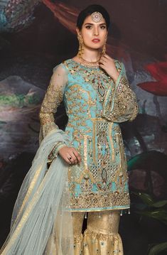 Buy this Pakistani formal dress in USA for the women – Nameera by Farooq Formal Embellished Organza Embroidered Dress, Elegant Gown With Resham Embroidery In Organza, Elegant Organza Gown With Resham Embroidery, Tissue Silk Long Sleeve Salwar Kameez, Wedding Dresses In Organza With Dabka Work, Eid Reception Organza Dresses, Festive Elegant Dress With Intricate Embroidery, Elegant Festive Embroidered Dress With Intricate Embroidery, Elegant Long Sleeve Embellished Embroidered Fabric