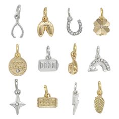 Find the Silver & Gold Lucky Mix Charms by Bead Landing™ at Michaels. This fun set of metal charms from Bead Landing will add a playful touch to your accessory creations. With an assortment including wishbones, horseshoes, clovers and more, these charms are a great on their own filling out a chain bracelet or paired with complimentary stones and beads to make cute dangly earrings. This fun set of metal charms from Bead Landing will add a playful touch to your accessory creations. With an assortm Twin Beads, Bead Landing, All That Glitters Is Gold, Gemstone Art, Metal Charms, Large Hole Beads, Dangly Earrings, Metal Charm, Screen Time