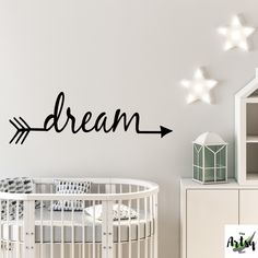 Dream Arrow Wall Decal - The Artsy Spot Headboard Wall Decal, Arrow Wall Decal, Bedroom Decals, Headboard Wall, Arrow Decor, Decal Wall Art, Dream Decor, Vinyl Wall Decals, Vinyl Wall