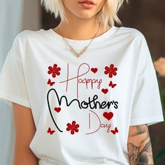 🌷 Honor Mom with Style - Our Beautiful Mother's Day T-Shirt Collection! 💖 Searching for the perfect Mother's Day gift to celebrate the amazing moms in your life? Introducing our Swift Mother's Day T-Shirt delivery service, ensuring your order is processed quickly for delivery in just 3-5 days, allowing you to show your love and appreciation in no time. 💐 Unique Designs: Our Mother's Day T-shirts feature exclusive designs inspired by the warmth and love of motherhood. Crafted with care for both comfort and style, these shirts are ideal for honoring the special mothers, grandmas, and mamas who hold a special place in your heart. 📦 Fast Delivery: Experience the convenience of swift shipping, ensuring your Mother's Day T-Shirt arrives promptly to make the occasion even more memorable. We u White Slogan Top For Mother's Day, Graphic Print Tops For Birthday And Mother's Day, Graphic Tee Tops For Mother's Day Birthday, Mother's Day Gift Tops With Letter Print, Mother's Day Letter Print Tops Gift, White T-shirt For Mother's Day Gift, Letter Print Tops For Mother's Day, Mother's Day Graphic Tee Tops As Gift, Mother's Day Gift Tops With Text Print