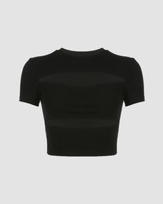 Details: Black T-shirt with front cut-out designTop Length: CroppedSleeve Length: Short SleevesMaterials:95% Cotton + 5% Spandex Skirt Heels, Cut Out Top, Cut Out Design, Crop Top Blouse, Knit Midi Dress, Knitwear Cardigan, Cardigan Jacket, Black T Shirt, Black Tshirt