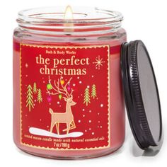 the perfect christmas candle in a glass jar