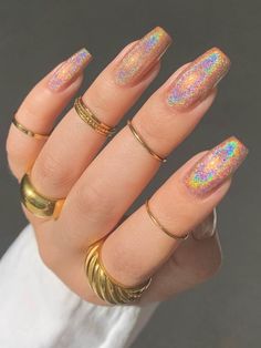 Pink Gold Tip Nails, Pink With Gold Glitter Nails, Pink Golden Nails, Pink Golden Nail Art, Rose Pink Nails