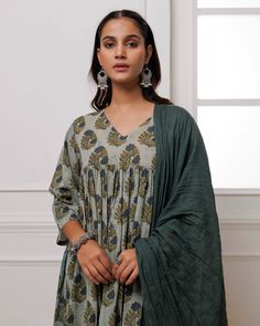 Experience luxury and elegance in our Forest Green Block Printed Suit Set. Crafted from fine mul-mul, this set showcases a classic traditional block print in a deep forest green hue. The set also includes a beautifully complementing dupatta adorned with delicate bead work along its edges. Elevate your wardrobe with this exclusive and timeless piece. No. of pieces - 3 piece set. Color - Green. Fabric - Mul-Mul, Cotton. Washing Instructions - Dry Clean. Block Printed Suits, Printed Suit, Deep Forest Green, Deep Forest, Suit Set, Womens Size Chart, Green Fabric, Washing Instructions, Timeless Pieces