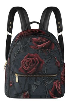 💜💜💜💜 #backpack #backpacks #casualbackpack #bag #bags #redrose #redrosebackpack #gothbackpack #gothaccessories #gothstyle #gothic #goth #gothicbackpack #gothicaccessories #gothicstyle #gothrose #gothicrose Goth Backpack, Modern Witch Fashion, Gothic Backpacks, Funky Backpacks, Funky Purses, Gothic Purse, Gothic Bag, Goth Accessories, Red Backpack