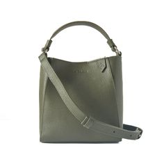 "Made with cowhide pebbled leather, our new Yaya Bucket Bag is the ideal size when you want a bag that's not too big, not too small, and comfortable enough to carry all day. Designed to take on the day by your side, our bucket bag features a stylish design that allows you dress it up or down, as well as a functional interior to carry all your essentials. With a roomy interior and two wall pockets, the Yaya allows you to carry your phone, keys, sunglasses, lipsticks, small wallet, with some room Pebbled Leather Crossbody Shoulder Bag For On-the-go, Pebbled Leather Bucket Bag With Detachable Strap, Versatile Bucket Bag In Textured Leather, Versatile Textured Leather Bucket Bag, Soft Pebbled Leather Crossbody Satchel, Modern Green Textured Leather Shoulder Bag, Leather Hobo Bag With Detachable Strap For Everyday, Green Textured Leather Shoulder Bag With Top Handle, Daily Use Textured Leather Satchel Bag