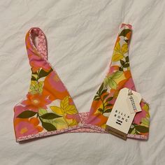 Billabong Reversible Bikini Top. Nwt. Size Small. Also Selling The Bottoms, Could Be Bundled. Pink Triangle Top Swimwear With Bra Friendly Design, Beachy Pink Swimwear, Bra Friendly, Pink Triangle Top Swimwear Bra Friendly, Pink Triangle Top Swimwear With Bra-friendly Design, Beachy Pink Swimwear Bra Friendly, Beachy Pink Swimwear Bra-friendly, Beachy Pink Bra-friendly Swimwear, Pink Triangle Top Swimwear For Surfing, Pink Tropical Swimwear For Surfing