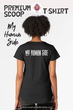 My Human Side Premium Scoop T-Shirt Fitness Models, Scoop Neck