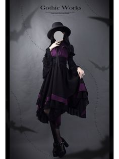 Like a mysterious and elegant queen. A dress and gothic blouse with a distinctive design that allows the skirt to hang down. The dress that boldly shows off her shoulders goes perfectly with the high neck lace blouse. Wear it with elegance that will make her feel special. 
 
 
 Item 
 
 One Piece 
 Blouse 
 
 
 
 Size 
 
 
 One Piece 
 
 S size 
 
 Length: 120cm 
 Bust: 86cm 
 Waist: 68cm 
 
 M size 
 
 Length: 120cm 
 Bust: 90cm 
 Waist: 72cm 
 
 L size 
 
 Length: 120cm 
 Bust: 94cm 
 Waist: 7 Cosplay Event Dresses With Ruffles, Gothic Corset Dress For Fall Party, Gothic Corset Dress For Fall Costume, Gothic Corset Dress For Fall Costume Events, Gothic Corset Dress For Fall Costume Party, Gothic Corset Dress For Costume Events In Fall, Gothic Corset Dress For Costume Party In Fall, Party Corset Dress For Cosplay Events, Elegant Long-sleeved Corset Dress For Costume Party