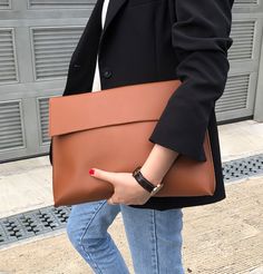 Package : Yes Model Number : brown Material : PU Style : Fasion Closure Type : No Zipper Pattern Type : Solid Type : Laptop Sleeve Style : Liner Sleeve Gender : WOMEN Brand Name : CNGRANDBAG SIZE : 36*24*3CM material : pu leather des.1 : free shipping des.2 : customize initials des.3 : dropshiping Korean Style Womens Laptop Bag New Fashion Large Capacity Handbag Womens Briefcase Free Print Letters Envelope File Bag WHAT ABOUT REFUND?   Fast refund,100% Money Back Guarantee. If your product is de Large Capacity Brown Clutch Bag, Travel Clutch In Soft Brown Leather, Brown Soft Leather Clutch For Travel, Versatile Brown Clutch For Travel, Large Capacity Clutch For Office, Trendy Brown Satchel Laptop Bag, Chic Brown Laptop Bag For Travel, Chic Brown Laptop Shoulder Bag, Chic Brown Shoulder Laptop Bag