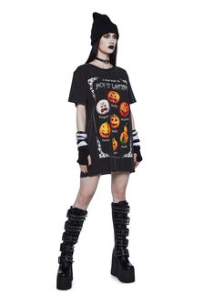 learn the rotation. This tee comes in an oversized fit, with a mineral wash, and a pumpkin graphic at front.Related: Plus Size Costumes, Gothic Halloween Costumes, Scary Costumes, Witch Costumes, and Cheerleader Costumes. Alternative Style Fall Streetwear T-shirt, Black Grunge T-shirt For Fall, Acid Wash T-shirt For Fall Streetwear, Black Distressed T-shirt For Alternative Fashion, Oversized Edgy T-shirt For Fall, Distressed Black T-shirt For Alternative Fashion, Casual Acid Wash Halloween T-shirt, Casual Acid Wash T-shirt For Halloween, Halloween Acid Wash Casual T-shirt