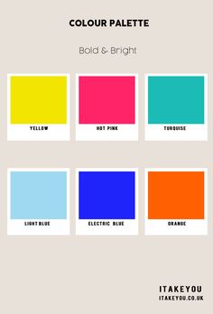 the color palette for bold and bright