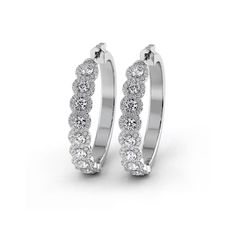 Indulge in luxury with our Brilliant Halo Round Diamond Hoop Earrings. These exquisite earrings feature sparkling round diamonds, delicately surrounded by halos. The sleek round hoops add a touch of elegance, making them perfect for any occasion. Elevate your style with these fancy hoop earrings. Luxury Round Brilliant Cut Hoop Earrings, Luxury Round Hoop Earrings With Brilliant Cut, Luxury Brilliant Cut Hoop Earrings, Luxury Diamond Halo Hoop Earrings, Luxury Round Cubic Zirconia Hoop Earrings, Luxury Cubic Zirconia Hoop Earrings, Luxury Round Hoop Earrings With Cubic Zirconia, Round White Gold Hoop Earrings With Halo Design, Elegant Aaa Quality Diamond Hoop Earrings