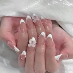 49695345606955 Cute Simple Nails, Nagel Tips, Easy Nails, Manicure Diy, Girly Acrylic Nails, Pretty Gel Nails, Really Cute Nails, Girls Nails, Stick On Nails