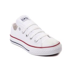 Classic Converse Lo Top Chucks for the younger courtsters. You can never be too old or young for the originals. The smaller styles still feature the famous durable canvas upper and rubber sole like only Converse can do it.     Manufacturer style 3J256 Converse Canvas Shoes With Rubber Sole For Sports, Converse Cotton Sneakers With Round Toe, School Sneakers With Vulcanized Canvas Sole, School Canvas Shoes With Round Toe, Round Toe Cotton Canvas Shoes For School, Cotton Canvas Shoes With Round Toe For School, School Lace-up Cotton Canvas Shoes, School Lace-up Canvas Shoes, White Cotton Canvas Shoes With Vulcanized Sole