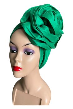 Spring Headscarf One Size Fits Most, One Size Fits Most Headwrap, Fitted Turban, Lightweight Spring Headscarf, Summer Wrap Turban, One Size Headwrap Scarf, One Size Chic Headwrap, Adjustable Wrap Turban For Summer, Green One Size Fits Most Headscarf