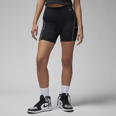 Sprint into spring, then keeping going through the whole season in these tight-fitting shorts. Designed to hit right at the belly button and stay up through your hardest workouts, they're made with sweat-wicking tech to keep you dry. Sporty High-waisted Activewear Shorts With Built-in Shorts, Sporty Black Bottoms With Built-in Shorts, Athletic Fit Black Bottoms With Built-in Shorts, Sporty Bottoms With Built-in Shorts And Athletic Fit, Black Sports Bottoms With Built-in Shorts, Black High Stretch Athletic Shorts Athleisure, Black High Stretch Athletic Shorts, Black Sportswear Bottoms With Built-in Shorts, Black High Stretch Shorts For Training