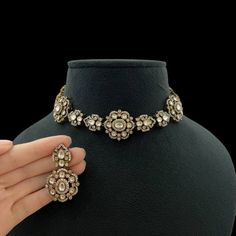 Buy Delicate Fine Victorian Kundan Choker Indian Jewelry Indian Necklace Indian Choker Indian Wedding Necklace Set Kundan Choker Polki Choker Online in India - Etsy Formal Jeweled Cubic Zirconia Jewelry Sets, Formal Cubic Zirconia Jeweled Jewelry Sets, Elegant Kundan Choker Necklace For Formal Occasions, Elegant Kundan Choker For Formal Occasions, Elegant Formal Kundan Choker Necklace, Elegant Formal Kundan Choker, Elegant Jeweled Jewelry Sets For Reception, Elegant Kundan Jeweled Choker, Hand Set Choker Necklace For Receptions