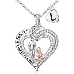 PRICES MAY VARY. 💖FATHERS DAY GIFTS FOR DAUGHTER: Best Fathers Day gifts for daughter. Unique necklace send to your daughter and let her know how much she means to you. The dainty heart necklace comes with a beautiful PU gift box, ready for giving your princess. 💖MEANING: The heart pendant engraved with the words "I love you always & forever" symbolizes your forever love for your daughter. When she wear this initial necklace, she will never forget the long and deep love you shared. Perfect gif Initial A Necklace, Birthday Gifts For Daughter, Teen Girl Jewelry, Christmas Gift Daughter, Gifts For Daughter, Initial A, Cool Fathers Day Gifts, Daughter Jewelry, Sterling Silver Heart Pendant