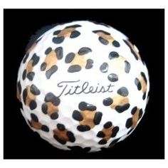 a white and brown spotted ball with the word julest on it's side