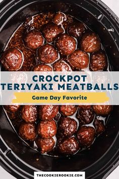 the crockpot teriyaki meatballs game day favorite