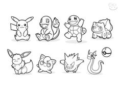 pokemon coloring pages with different types of pikachu