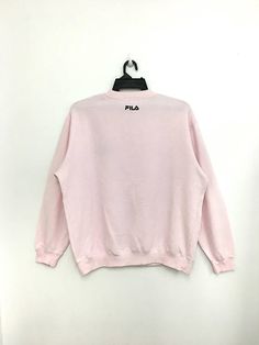 Rare!! FILA Sweatshirt Pullover Embroidered Logo Soft Pink Color LL Size on tag Fila Sweatshirt, Soft Pink Color, Pullover Sweatshirts, Soft Pink, Pink Color, Gender Neutral, ? Logo, Sweatshirts, Pink