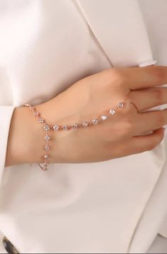 "Crystal Hand Chain Bracelet Chain, Hand Chain Ring Bracelet Jewelry, Cubic Zirconia Bracelet Dainty, Birthday Gifts For Woman, Gift For Mom Metal : 925 SİLVER  ☮ SANYA JEWELRY VALUES ☮ ✔ Your satisfaction is GUARANTEED! (Please read our policy) ✔ All items are made from the very BEST of quality materials ✔ Every piece of jewelry is HANDCRAFTED ✔ We use only 100% PURE recycled Gold (Nickel free) ✔ All natural Gems and natural Diamonds used are CONFLICT-FREE (in compliance with the United Nations Valentine's Day Wedding Chain Jewelry, Valentine's Day Wedding Jewelry Chain, Cubic Zirconia Chain Bangle Bracelet As Gift, Adjustable Round Cubic Zirconia Chain Bracelet, Valentine's Day Crystal Jewelry With Adjustable Chain, Valentine's Day Chain Bracelet Jewelry, Adjustable Chain Bracelet For Wedding On Valentine's Day, Valentine's Day Party Jewelry With Adjustable Chain, Delicate Cubic Zirconia Bracelet For Party