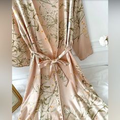 Design Cover, Floral Robes, Silk Robe, Sleepwear Robe, Blush Color, Night Gown, Cover Design, Women's Intimates, Pink Ladies