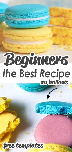 macarons in different colors on a plate. Macrons Recipes Without Almond Flour, Macarons With All Purpose Flour, Best Macaroons Recipe, Macaroon Recipes For Beginners, Macroom Recipe, No Fail Macaron Recipe, Macarons For Beginners, Maccarone Recipes, Easy Macarons