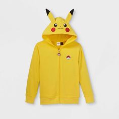 Kids' Pokemon Pikachu Costume Hoodie - Yellow : Target Toddler Eevee Costume, Pikachu Costume Kids, Pikachu Face, Pikachu Hoodie, Pikachu Costume, Pokémon Birthday, Boy Hoodie, Pokemon Shirts, Yellow Belt