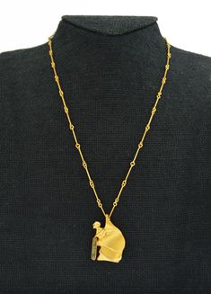 Monday-Saturday 10am-6pm EST Home All Listing Auction Buy It Now Shipping Feedback Policies About Us FAQ Contact Us 1980 Bjorn Weckstrom Lapponia Brutalist Modernist 14k Gold Granite Necklace 18.5 Details For your consideration is a vintage 1980 signed Bjorn Weckstrom For Lapponia Brutalist Modernist Matte 14k Yellow Gold Granite Necklace in excellent pre-owned condition. This necklace designed by the famous brutalist/modernist Finnish jewelry designer Bjorn Weckstrom for his company Lapponia features a sculpted design with a generic head/face and inlaid granite set into fine 14k yellow gold with a matte finish and bar link chain. The necklace shows minimal light wear with an original matte finish and no major cosmetic issues. This necklace was examined by a GIA graduate gemologist to veri Yellow Gold Wire Wrapped Pendant Jewelry, Wire Wrapped Yellow Gold Pendant Jewelry, Formal Yellow Gold Wire Wrapped Jewelry, 14k Gold Wire Wrapped Necklace, Yellow Gold Wire Wrapped Gold-plated Jewelry, Yellow Gold Plated Wire Wrapped Jewelry, 14k Yellow Gold Wire Wrapped Necklace, Yellow Gold Wire Wrapped Jewelry, Gold Art Nouveau Necklace For Formal Occasions