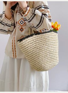 IN STOCK. SHIPPING FROM LOS ANGELES. FAST PROCESSING. An artisanal basket of hand-woven straw basket bag. Perfect for this summer! Shoulder or top handle carry. It's a lightweight option that's ideal for summer activities, designed to be both fashionable and functional. Size: 45cm wide opening x 30cm tall (17in x 12in) Designer Style ID: 8444 Casual Jute Straw Handheld Bag, Casual Handheld Jute Straw Bag, Palm Leaf Crochet Bucket Bag For Vacation, Braided Summer Bucket Bag, Beige Straw Bag For Spring, Spring Eco-friendly Braided Straw Bag, Casual Woven Handheld Straw Bag, Eco-friendly Braided Straw Bag For Spring, Casual Handheld Woven Straw Bag