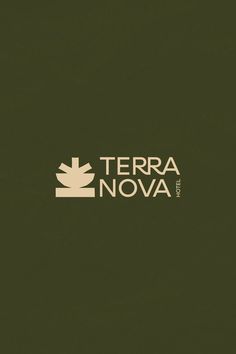 the terranova logo is shown on a dark green background, with white letters that read terra