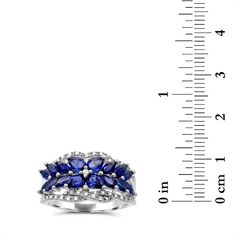 4X3MM Pear Blue Sapphire and Blue Sapphire Birthstone Fashion Ring in Rhodium Plated Sterling SilverBirthstones are gems that are associated with a birth month and each stone has a unique meaning and significance. Since ancient times it has been widely believed that wearing your gemstone birthstone is a symbol of wellness and good fortune. Blue Pear-shaped Birthstone Jewelry, Blue Cluster Rings With Multi-stone, Fine Jewelry Sapphire Rings With Stones, Sapphire Stone Rings Fine Jewelry, Sapphire Cluster Jewelry For Promise Ring, Sapphire Rings With Stones In Fine Jewelry Style, Sapphire Pear-shaped Birthstone Jewelry, Blue Oval Multi-stone Cluster Ring, Blue Cluster Rings With Accent Stones