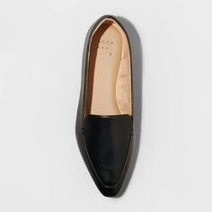 Add a touch of elegant style to your footwear with these Hayes Loafer Flats from A New Day™. The closed almond-toe loafers are set on a 0.25-inch block heel with a memory foam insole and a classic faux-leather upper in a solid color. Easy slip-on design completes the look and is perfect for meeting your everyday needs and easy to pair with dressier ensembles. A New Day™: Style that goes wherever you do. Closed Toe Ballet Flats For Fall Workwear, Almond Toe Flats For Fall Workwear, Fall Workwear Flats With Almond Toe, Classic Closed Toe Ballet Flats For Work, Classic Medium Width Slip-ons For Fall, Fall Office Slip-ons In Synthetic Material, Classic Ballet Flats For Fall Office Wear, Business Casual Flat Slip-ons For Fall, Fall Workwear Synthetic Slip-ons